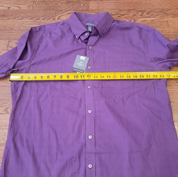 Van Heusen Men's Short sleeve Buttondown Classic fit/wrinkle free Sz L NWT - Picture 7 of 11